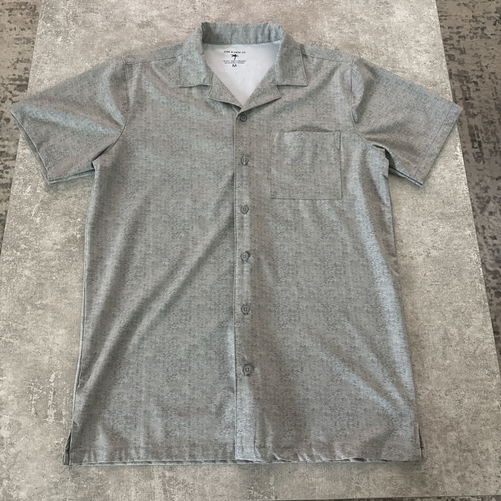 Trunks Surf & Swim Men's Gray Short Sleeve Shirt